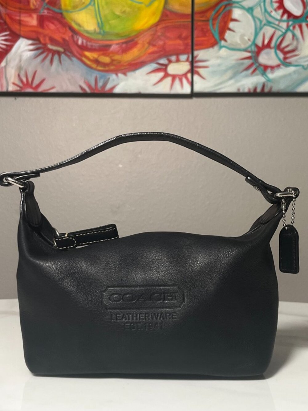 Coach Black Leather Hobo Shoulder Bag Y2K Leatherware 1941